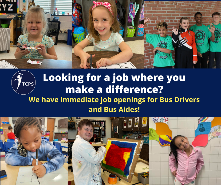 Ad for hiring bus drivers and bus aides